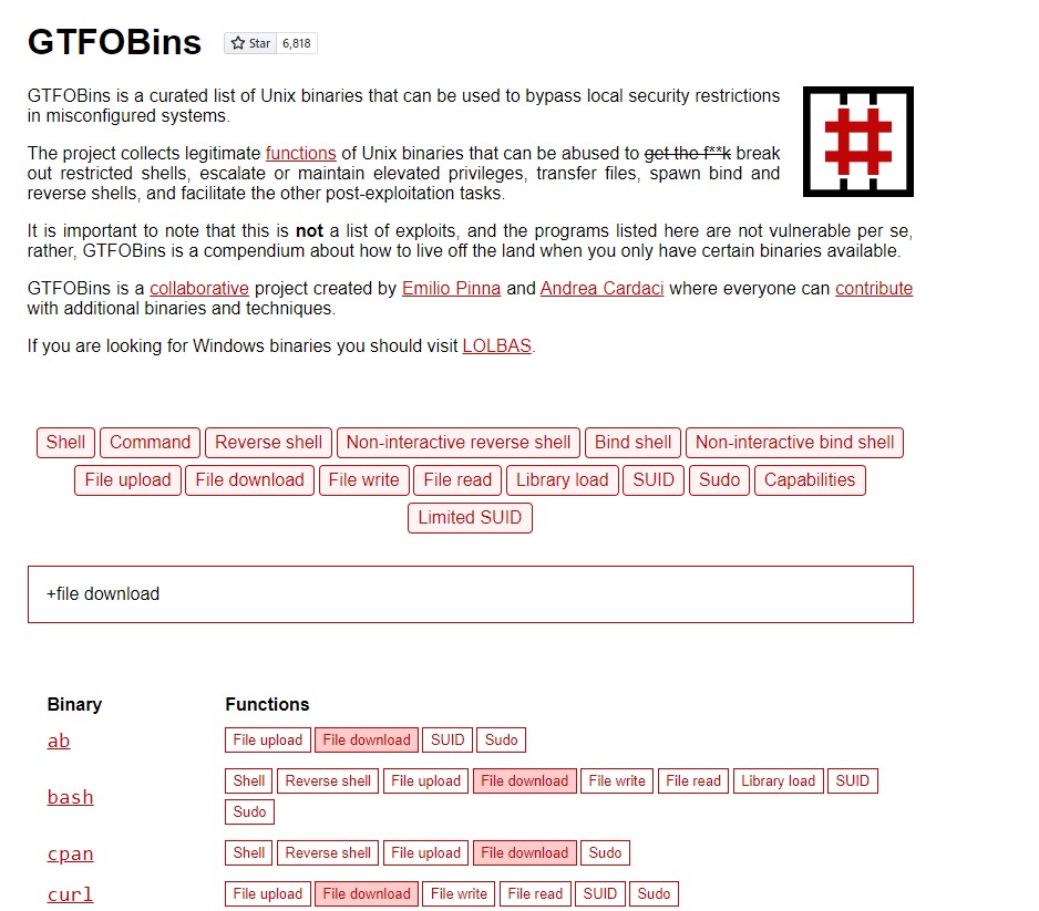 GTFOBins